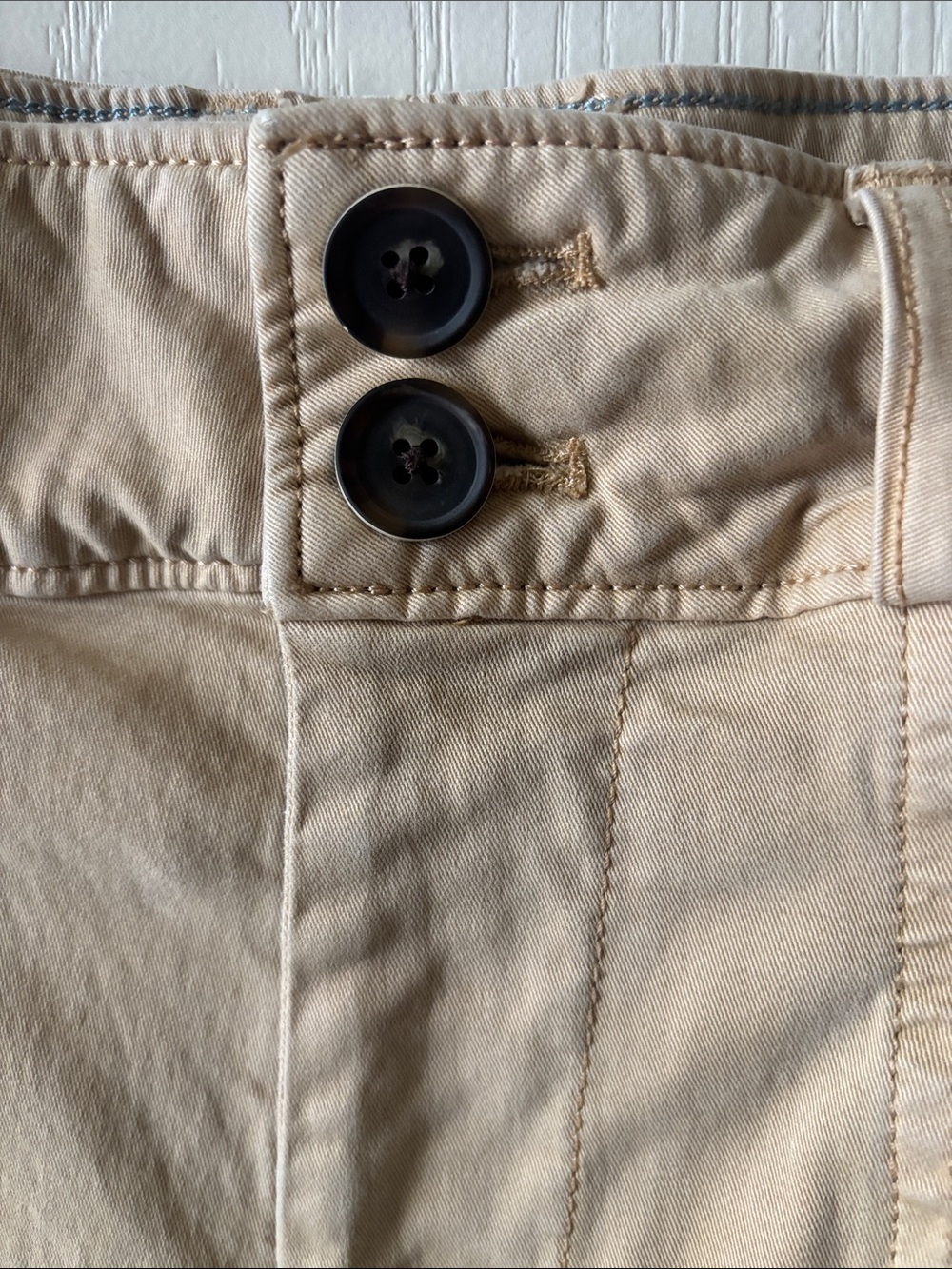 Pilcro Skipper High Rise Wide-Leg Khaki Cropped Pants - Picture 4 of 11